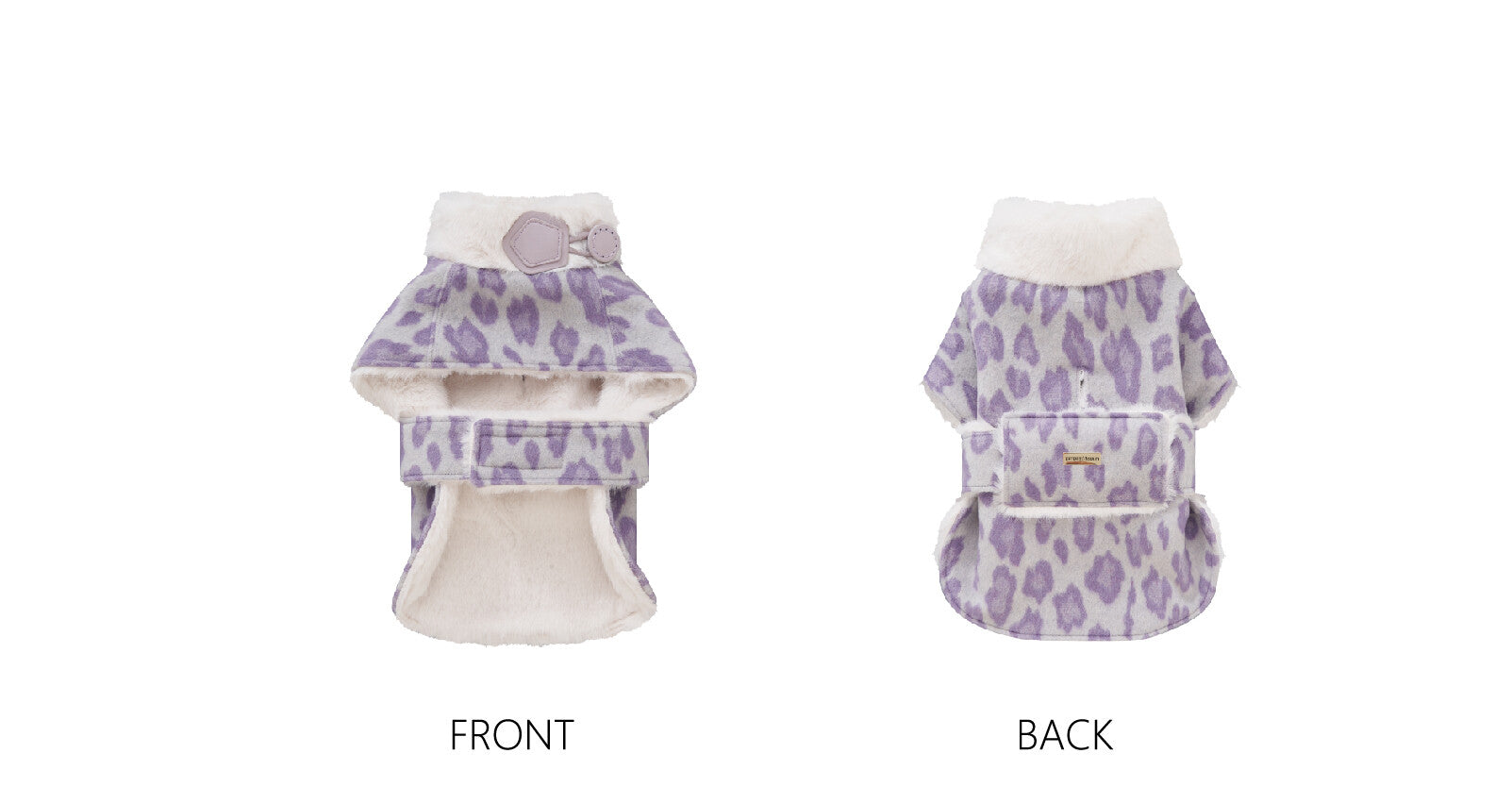 Purple Leopard Print Pet Cape