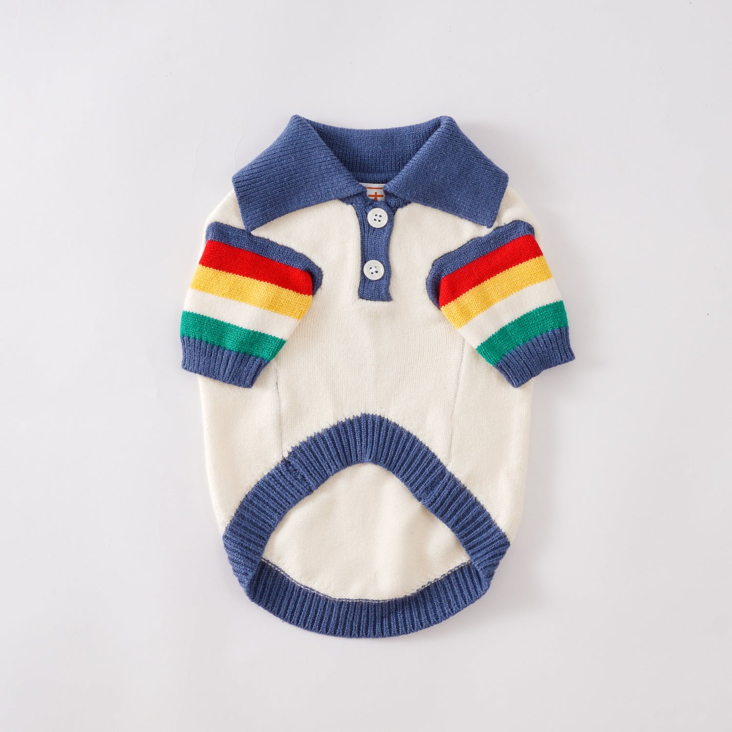 Rainbow Polo Knit Pet Sweater
