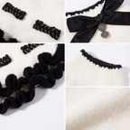 Paw-some Black & White Knit Pet Sweater