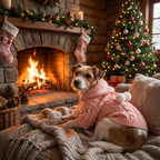 Pastel Pom-Pom Hooded Knit Pet Sweater