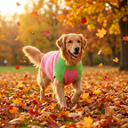 Chic Pink & Green Color-Block Knit Pet Sweater