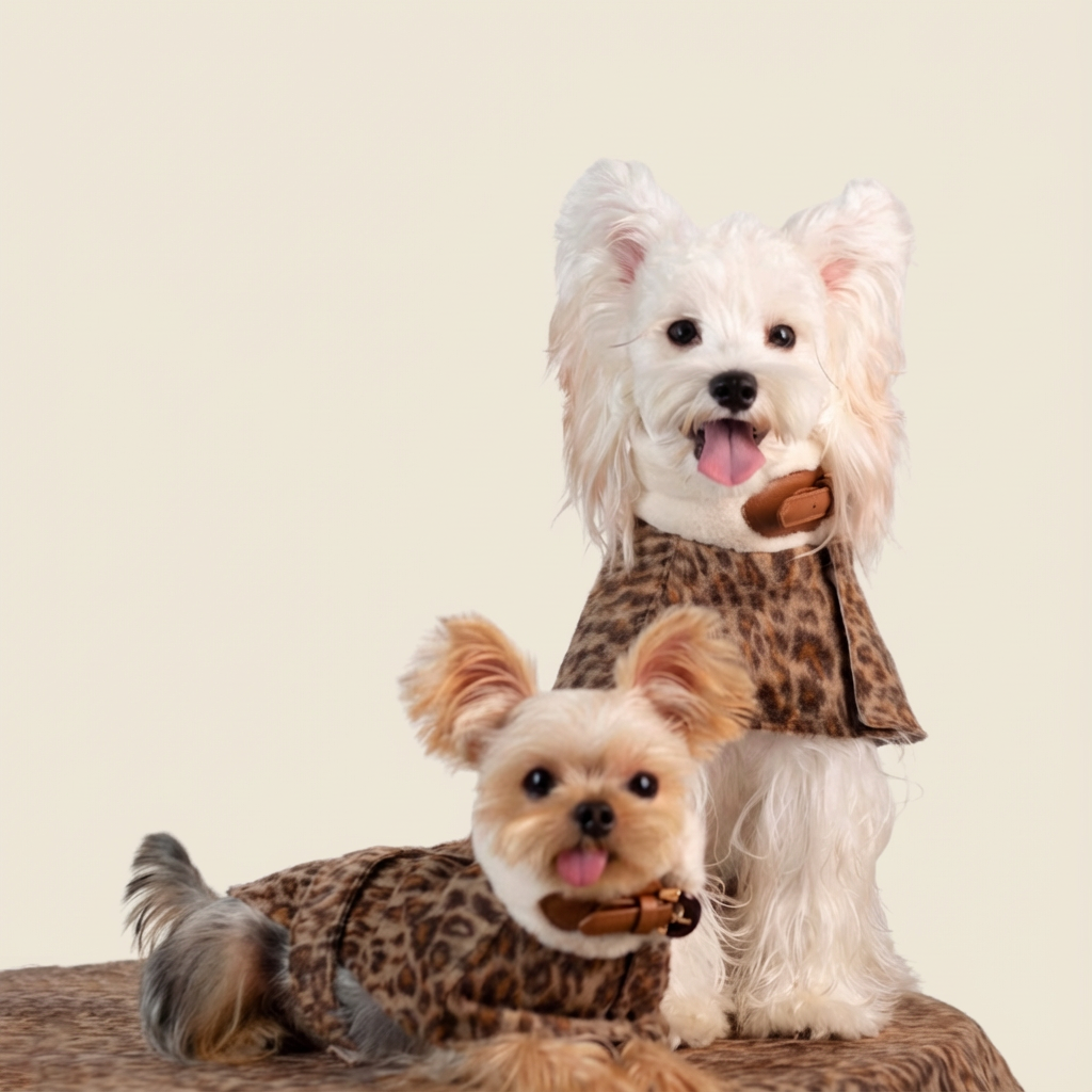 Trendy Leopard Print Pet Cape