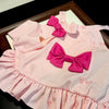 AesPaw The Big Bow Debutante Dress small dog dress, front detail