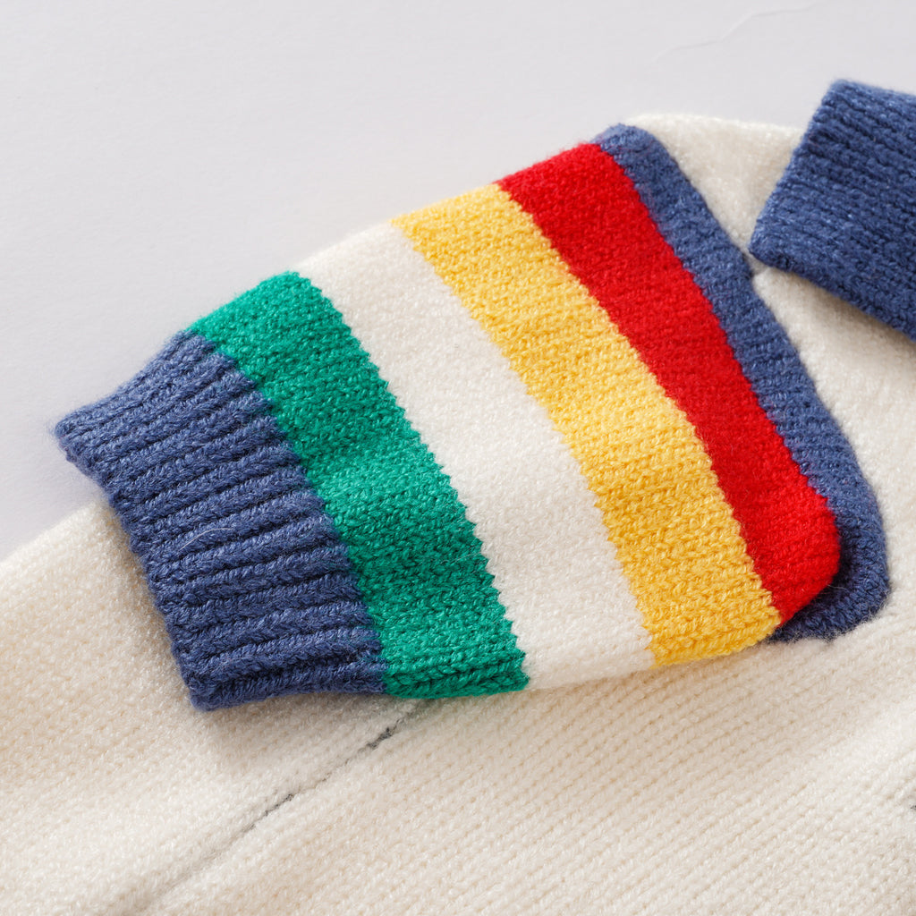 Rainbow Polo Knit Pet Sweater