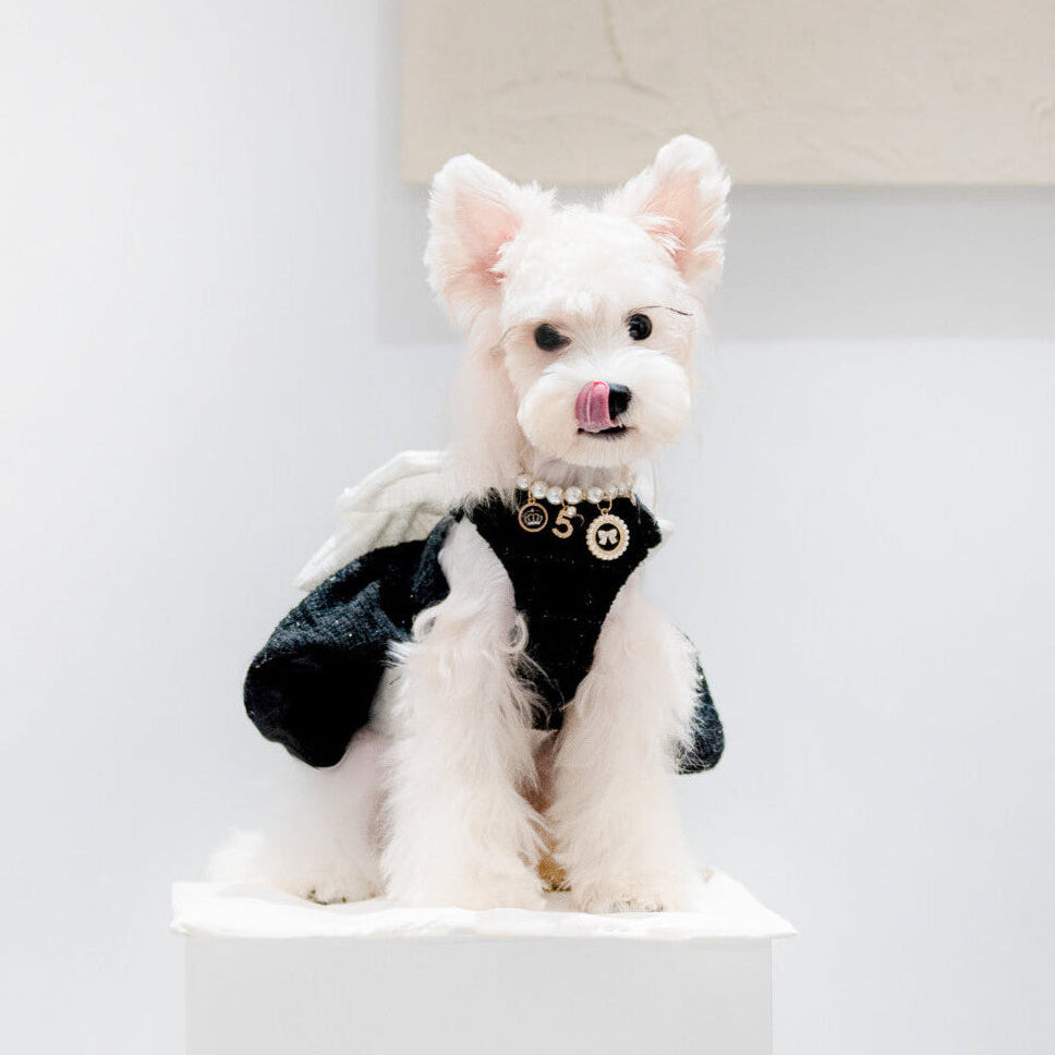 Miss CoCo - Black and White Luxury Little Princess Dress