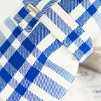 Preppy Blue & White Plaid Dog Cape