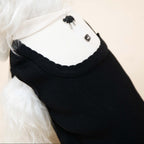 Paw-some Black Knit Pet Sweater with Large White Bow