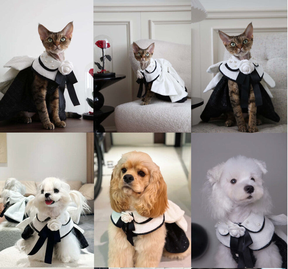 Miss CoCo - Black and White Luxury Little Princess Dress