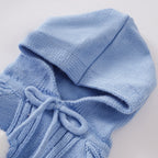 Pastel Pom-Pom Hooded Knit Pet Sweater