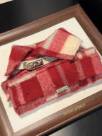 Paw-some Red & White Plaid Belted Pet Cape