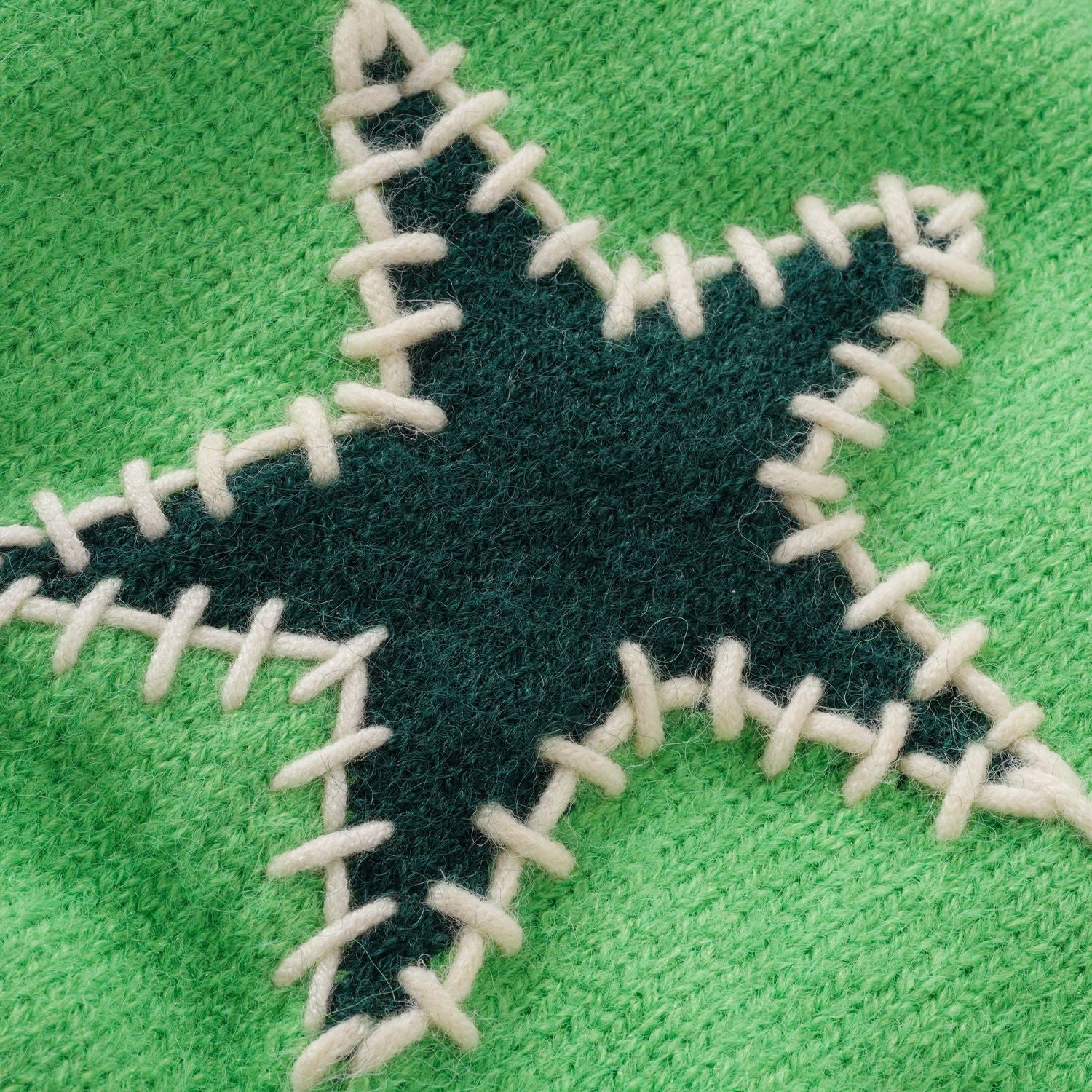 Green Star Knit Pet Sweater