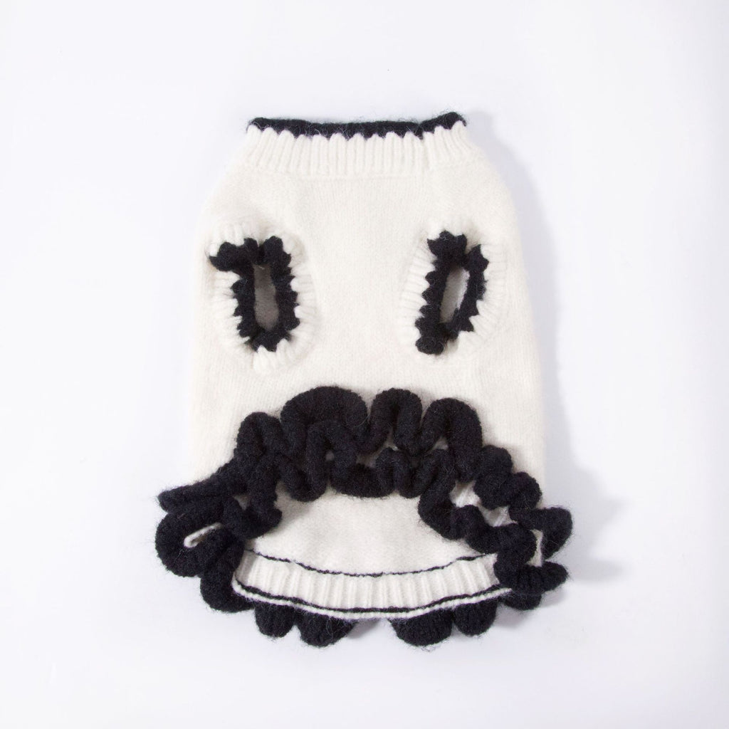 Paw-some Black & White Knit Pet Sweater