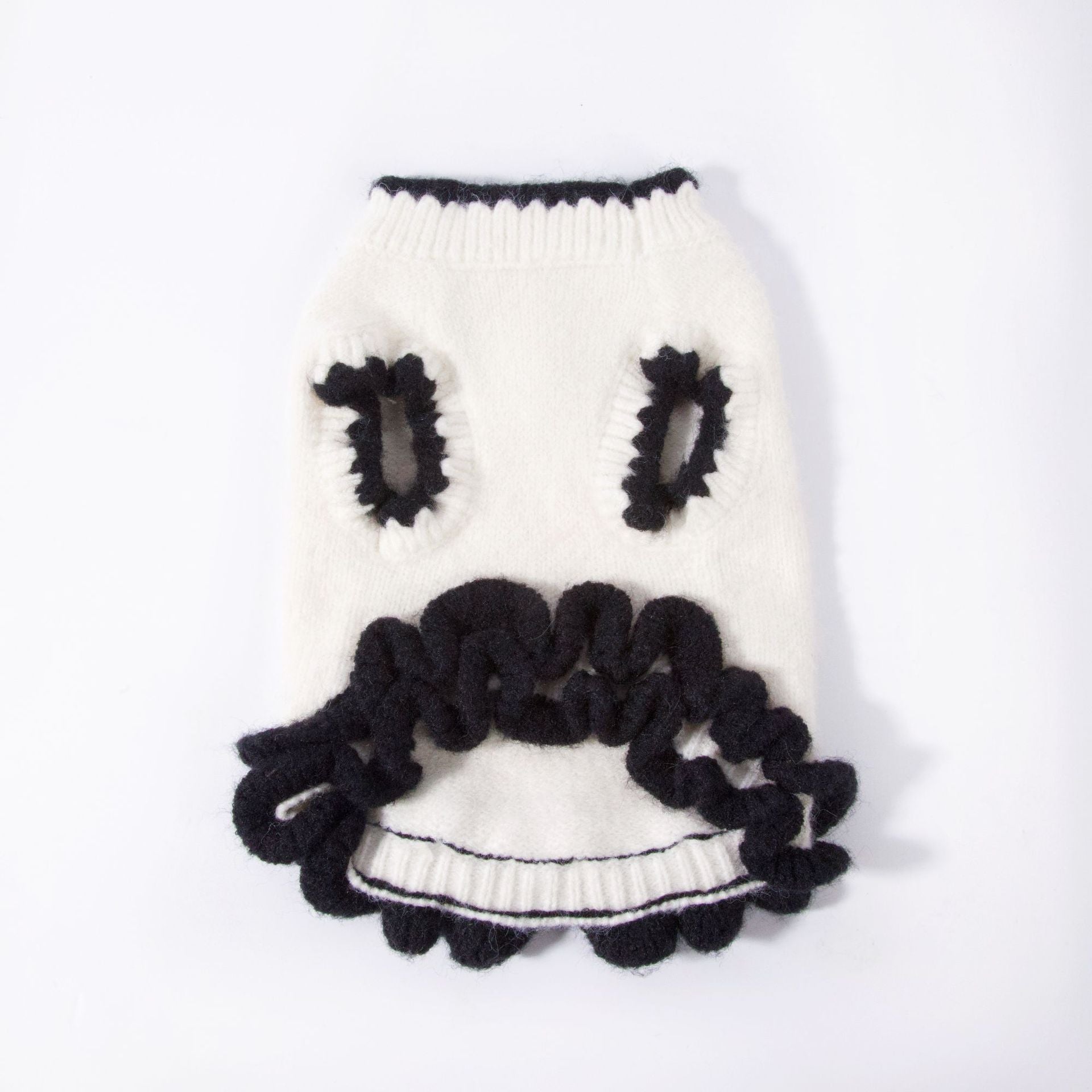 Paw-some Black & White Knit Pet Sweater
