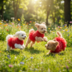 Festive Red Sparkly Tulle Pet Dress