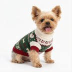 Paw-some Christmas Fair Isle Knit Pet Sweater