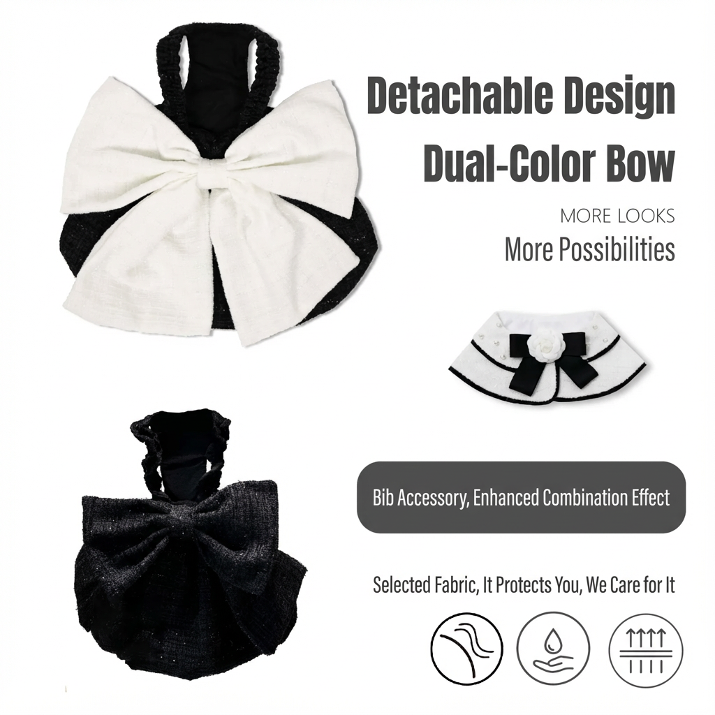 Miss CoCo - Black and White Luxury Little Princess Dress