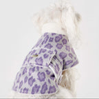 Purple Leopard Print Pet Cape