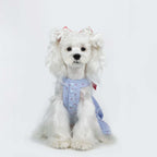 Paw-some Light Blue Gingham Red Dot Pet Dress