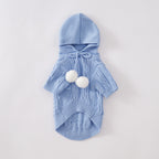 Pastel Pom-Pom Hooded Knit Pet Sweater