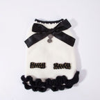 Paw-some Black & White Knit Pet Sweater
