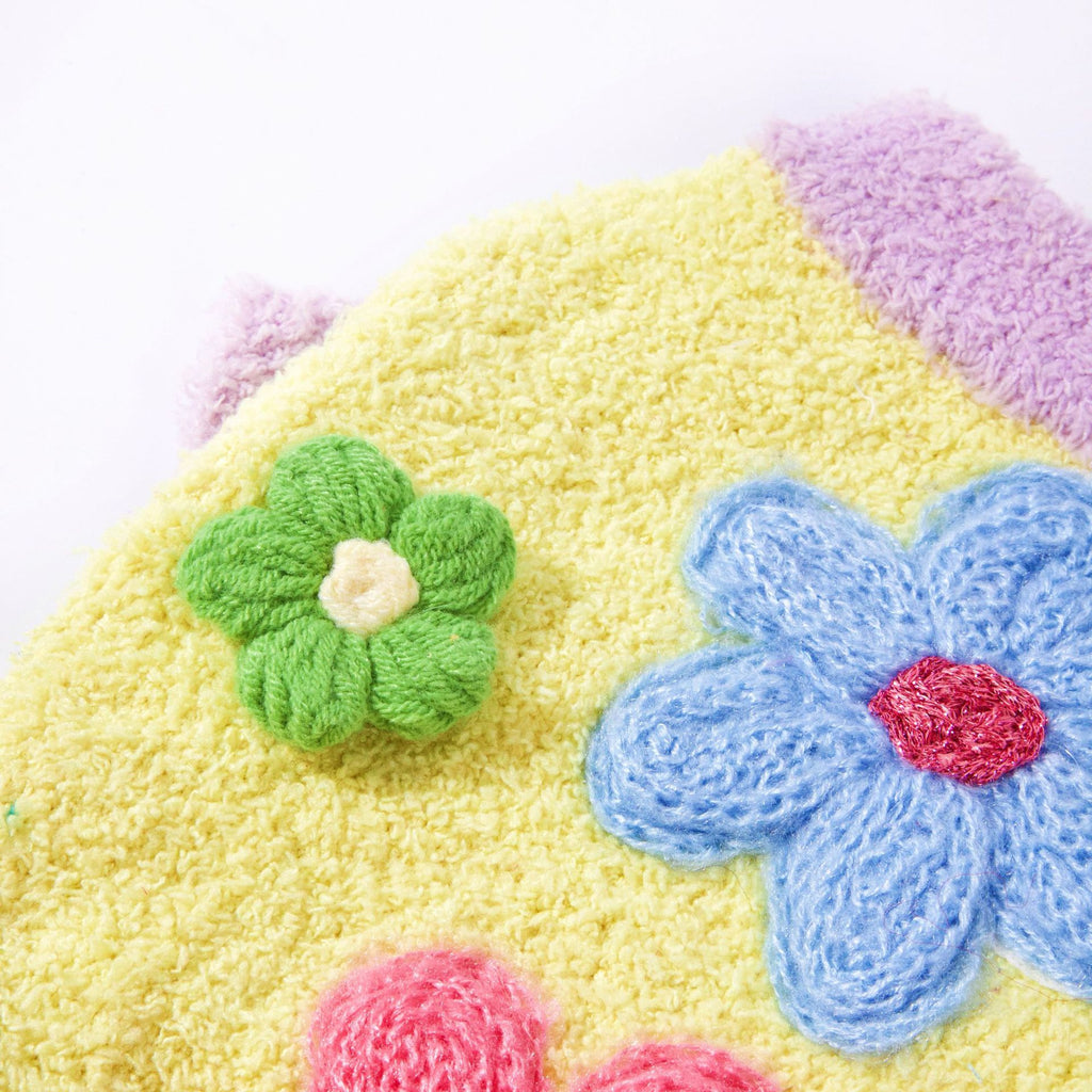 3D Floral Pastel Fuzzy Knit Pet Vest